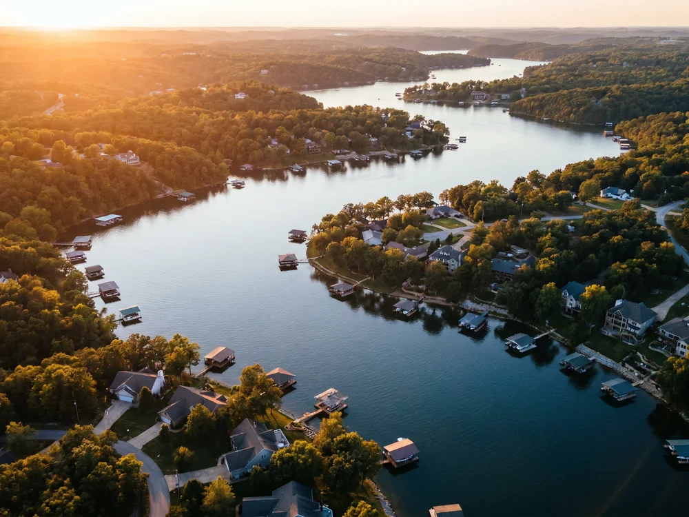 Aerial view of the Lake of the Ozarks