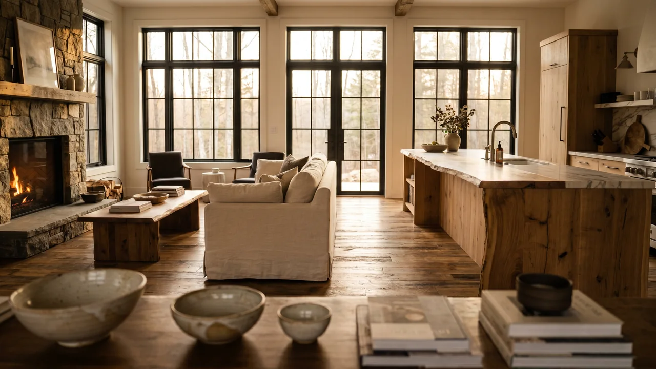 Beautifully finished open-concept home interior