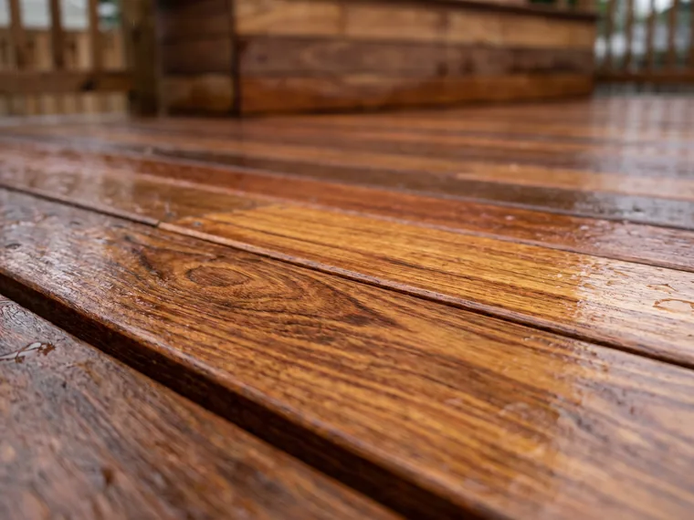Rich exotic ipe and tigerwood hardwood decking